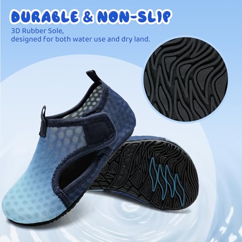 Image of WateLves Kids Water Shoes Toddler Girls Boys Barefoot Non-Slip Quick Dry Aqua Socks for Beach Swim Walking