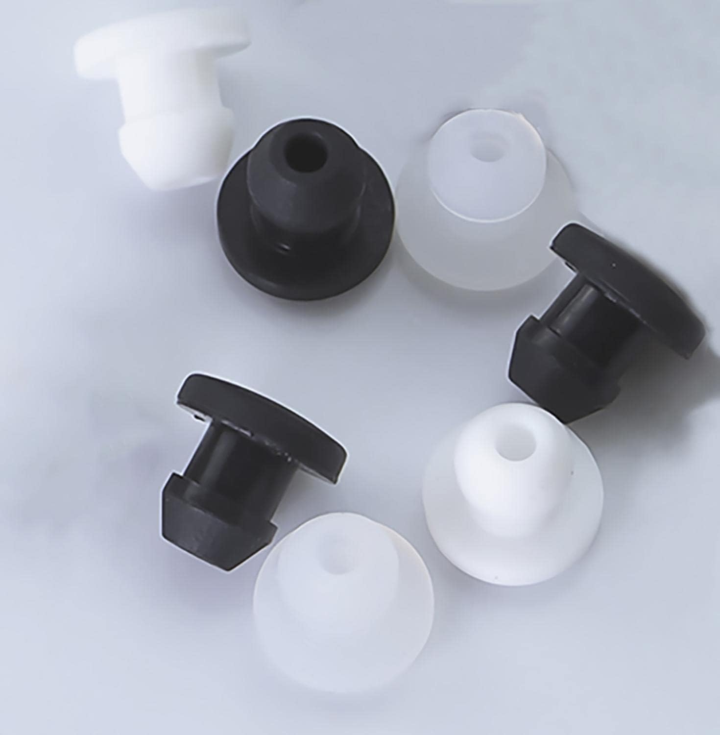 Rubber Screw Caps,Seal Hole Plugs,4.5mm to 50.6mm T Type Plug Cover Silicone Snap-on Gasket Blanking End Stopper(Grey,12mm(20pcs))