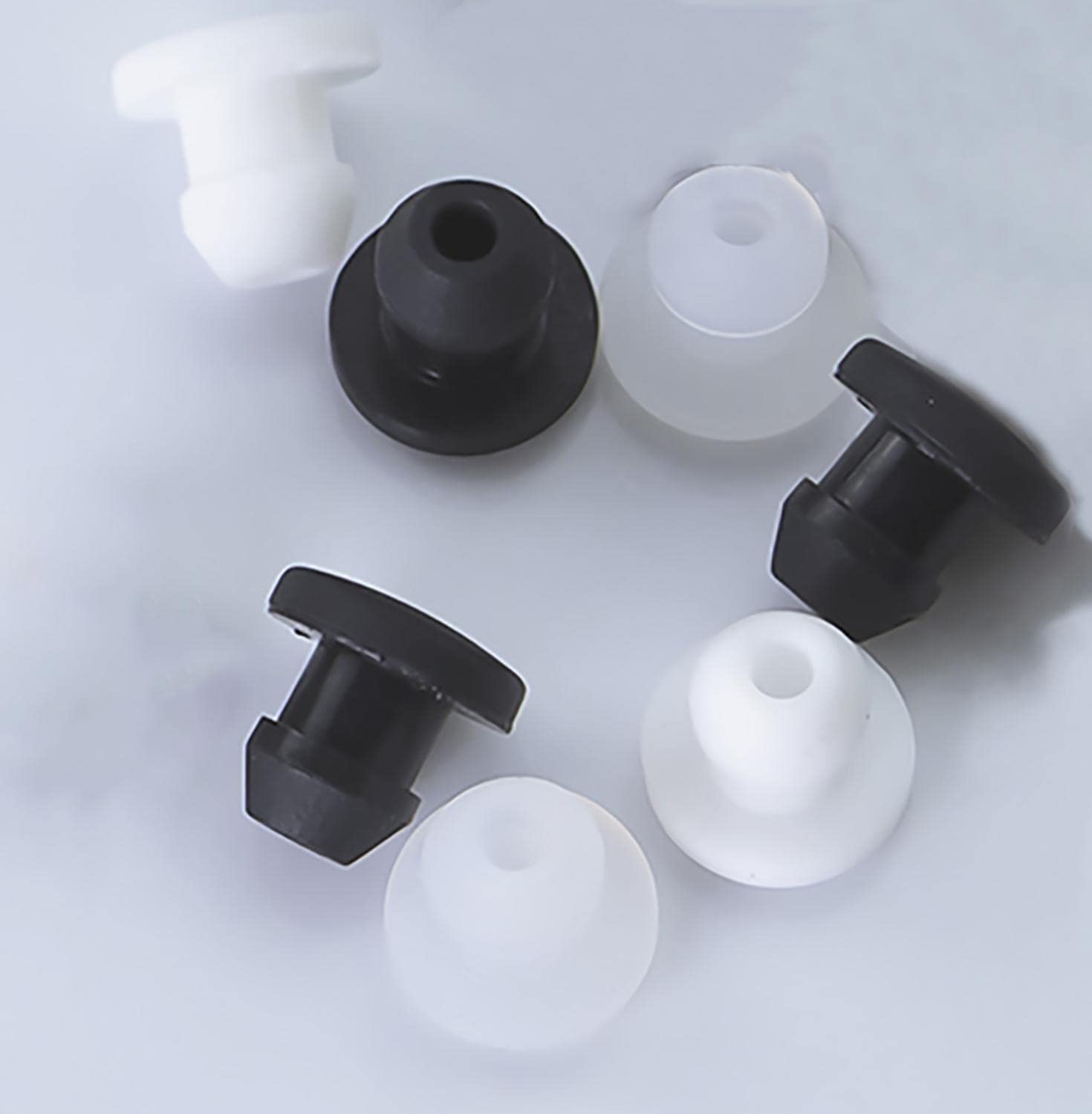 Tapones de goma, Tapones de silicona for orificios (1/5/10/20/24 unidades, 4,5-50,6 mm, tipo T, tapa tapón, junta a presión, tapas extremo, sellado)(2pcs,7.5Mm)
