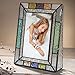 Colorful 4x6 Glass Picture Frame – Blue, Peach, Purple, Turquoise – J Devlin