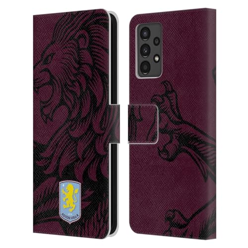 Coque portefeuille Aston Villa Samsung A13 en cuir avec blason officiel 2024 protecteur