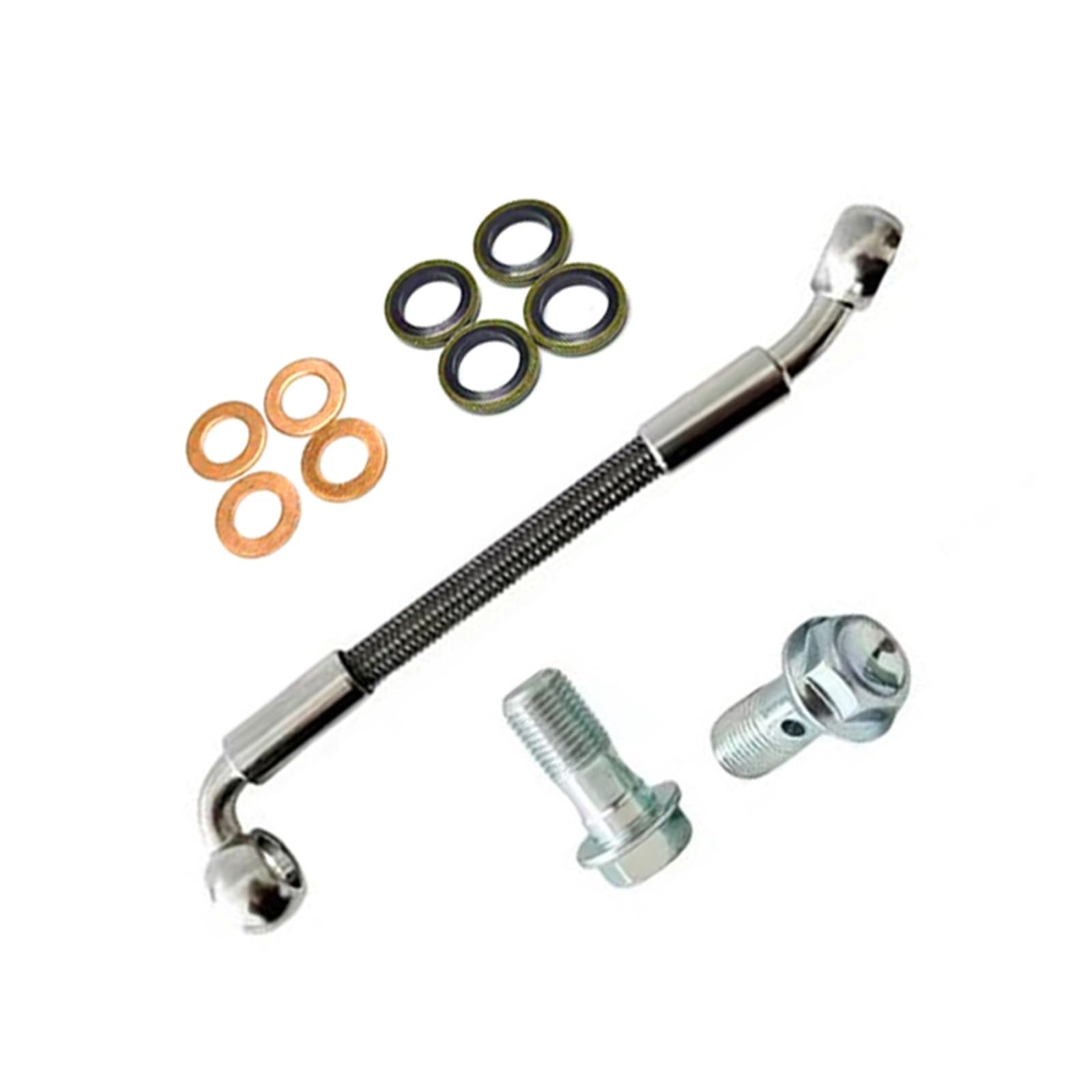 Lmnmy One Color Motorcycle Brake Clutch Line 10Mm Banjo Motorcycle Braided Brake Clutch Hose Line 28°-90° Hydraulic Oil Pipe 30Cm-500Cm Accessories(350Cm)