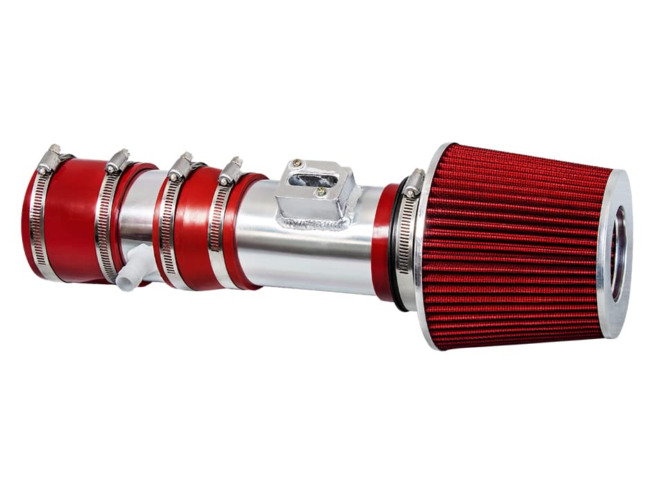 Rtunes Racing Short Ram Air Intake Kit + Filter Combo RED For 12-17 Buick Enclave / 12-17 Chevy Traverse / 12-17 GMC Acadia 3.6L V6