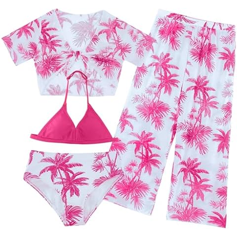 Happy Cherry Girls' 4-Piece Bikini Set Cover