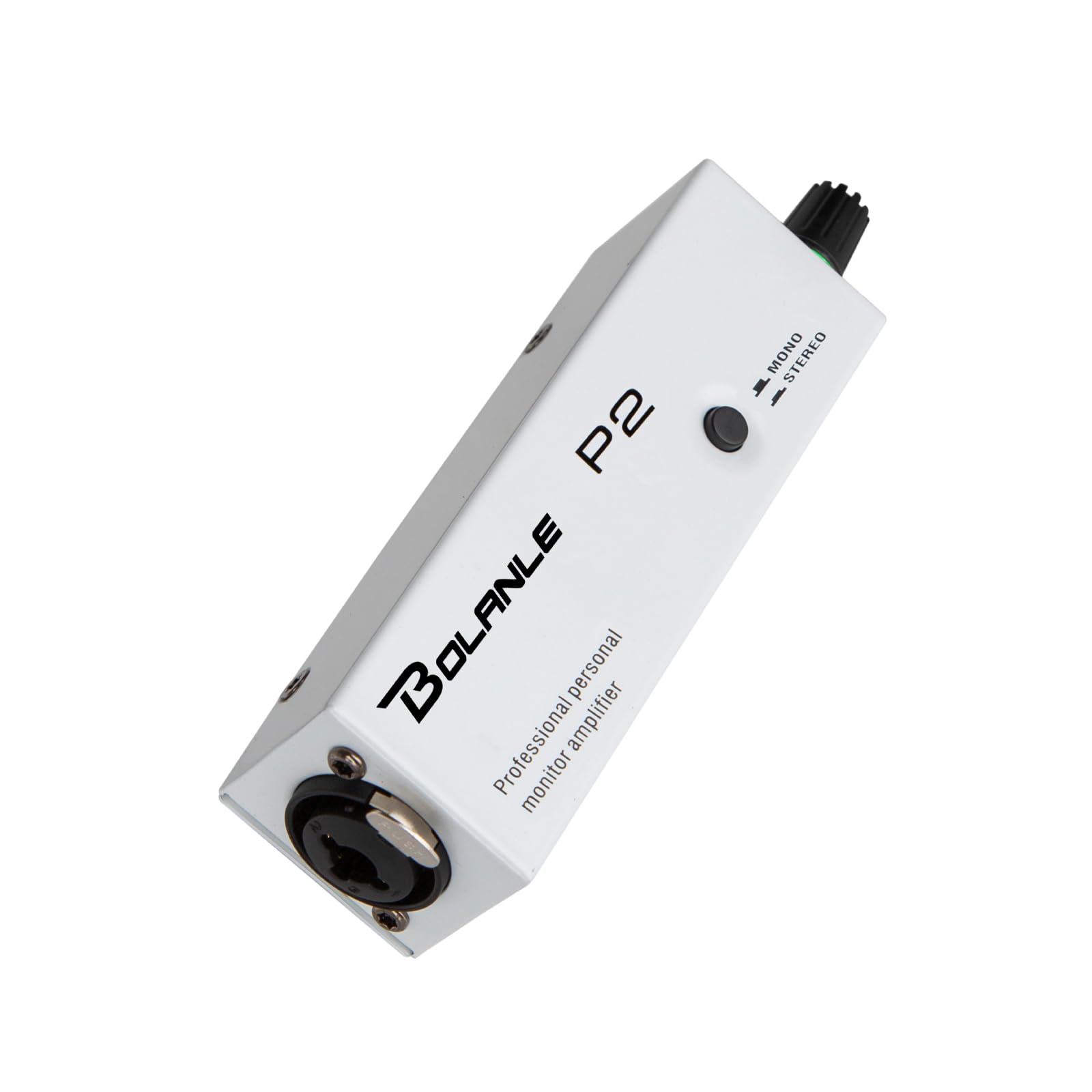 P2 Portable in Ear Monitor Amplifier, Headphone Amp with XLR and TRS Input 3.5mm Output, Headphone Amplifier with Stereo/Mono Switch for Keyboardists, Drummers, Guitar (Single Channel)
