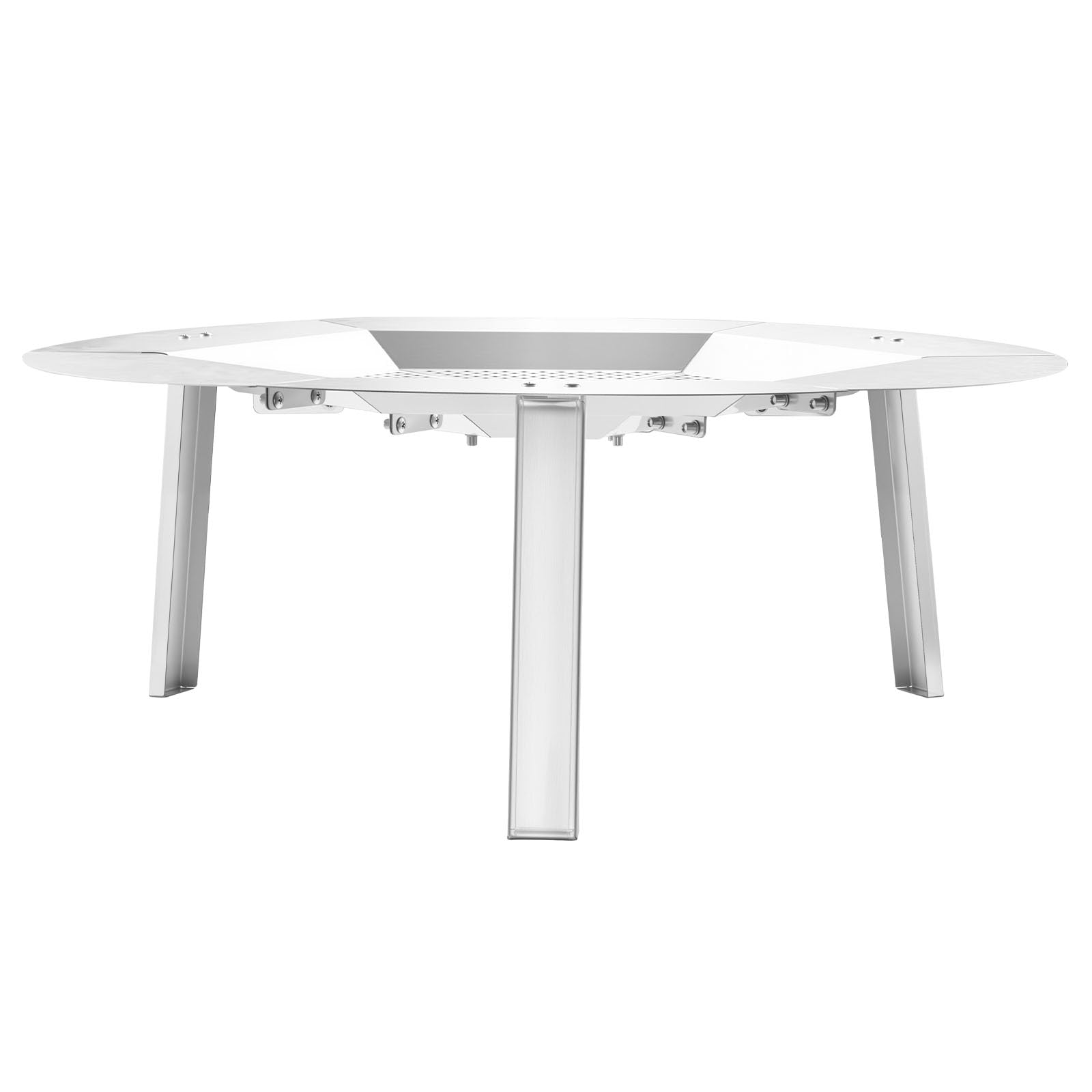VEVOR Deflettore di Calore per Braciere per Solo Stove Yukon, 685,8 mm, Rotondo, per Braciere a Legna, Diffusore di Calore in Acciaio Inox 304, con 3 Gambe Staccabile, Accessori da Campeggio
