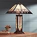 Robert Louis Tiffany Alfred Mission Tiffany Style Table Lamp with Nightlight 26