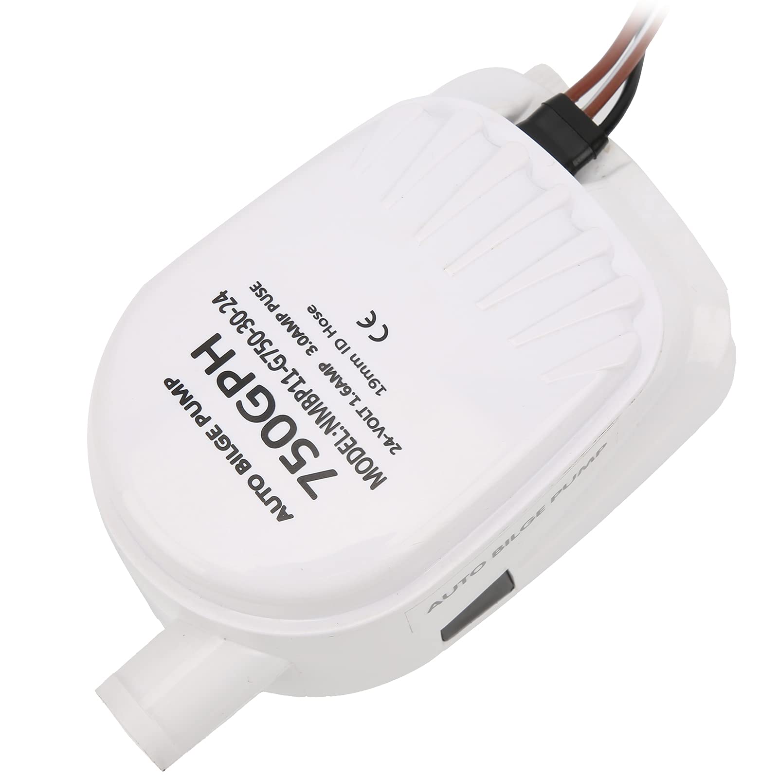 24V Pompa di Sentina Automatica Sommergibile 750GPH con Interruttore Galleggiante Integrato, Protezione Anticorrosione e Antincendio, Portata 2840L/H per Barca Yacht Marine