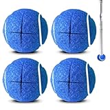 Precut Tennis Balls for Walkers 4PCS, Heavy Duty Long Lasting Felt Glides, Universal Fit for Most Walkers & Furniture Legs, Easy Installation, Floor Protection, Senior Walker Accessories(Blue)