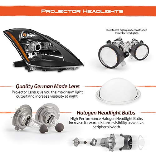 AKKON 2003–2005 Nissan 350Z HID Projector Headlights - Image 5