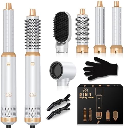 Brosse Soufflante avec 5 accessoires, Golden Goods Multistyler Sè...