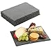 VonShef Schieferplatten 6 TLG. Set - Servierplatten Käseplatten Tapas Serviertablett - Teller aus 100% Naturschiefer - 22x16 cm - Ideal zum Servieren von Tapas, Gebäck, Käse & vieles mehr!
