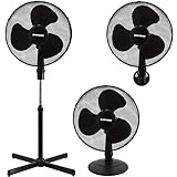 ⭐ Höhe: 122 cm, 220 Volt, 44 Watt, 80 Grad Schwingung, Kabellänge 1,70 Meter