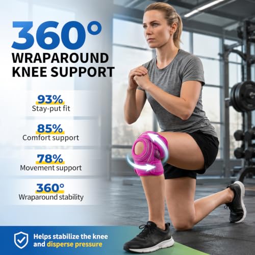 Image of CAMBIVO Knee Brace with Stabilizers, Gel Pad & Open Patella for Men & Women