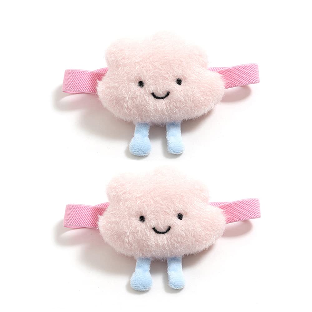 ONECHANCE 1 Pair Cartoon Curtain Buckle Tie Back Curtain Holdbacks Plush Animal Curtain Buckle for Kids Child Nursery Room Window Decorations Color Clouds Pink โ image 1