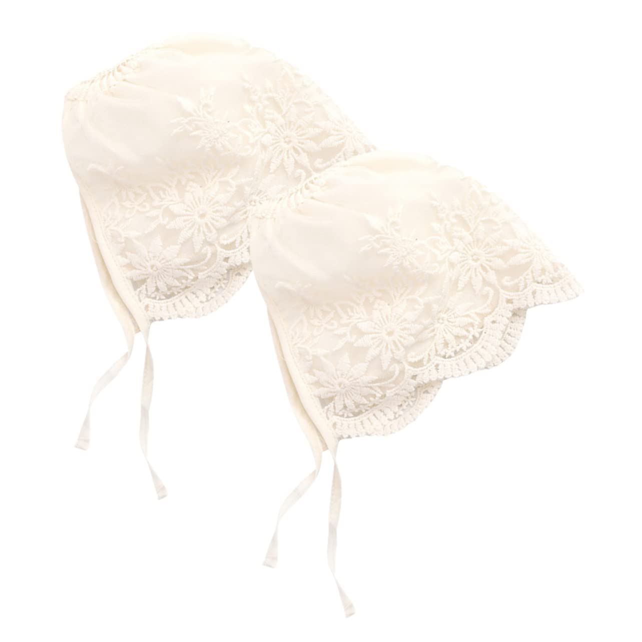 Garneck -spitzenmütze Mädchen Häuten Babyhut Motorhaube Uv Kindergarten Neugeborenes Topper Widmungsgeschenk Für Das Babymützen Neugeborenenmütze Beige