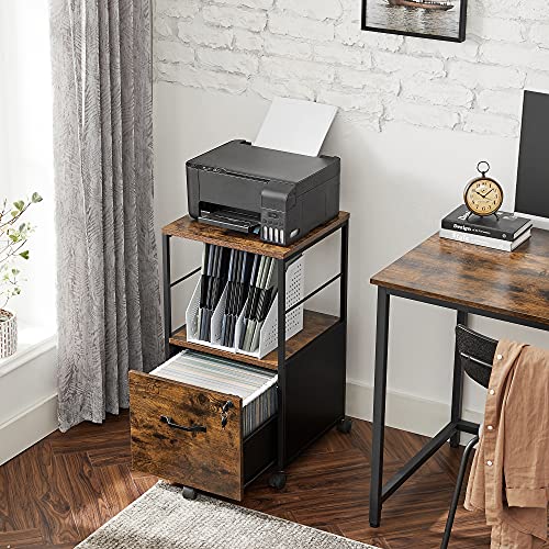 Image of VASAGLE File Cabinet with Wheels, for A4, Letter Sized Documents