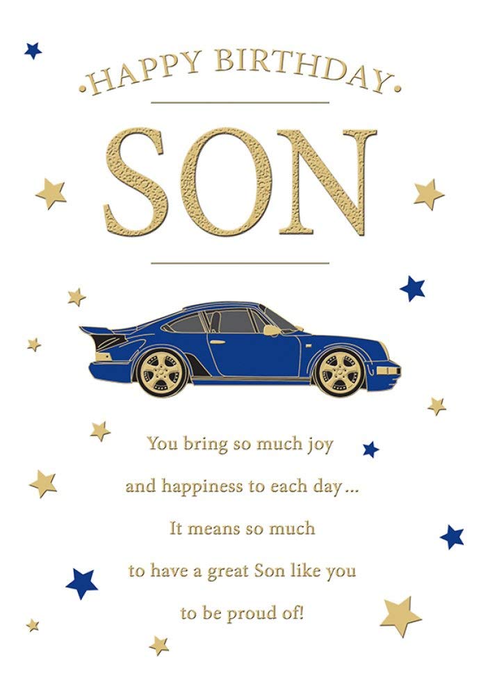 Piccadilly Greetings FANTASTIC RACING PORSCHE LOVELY WORDED SON BIRTHDAY GREETING CARD