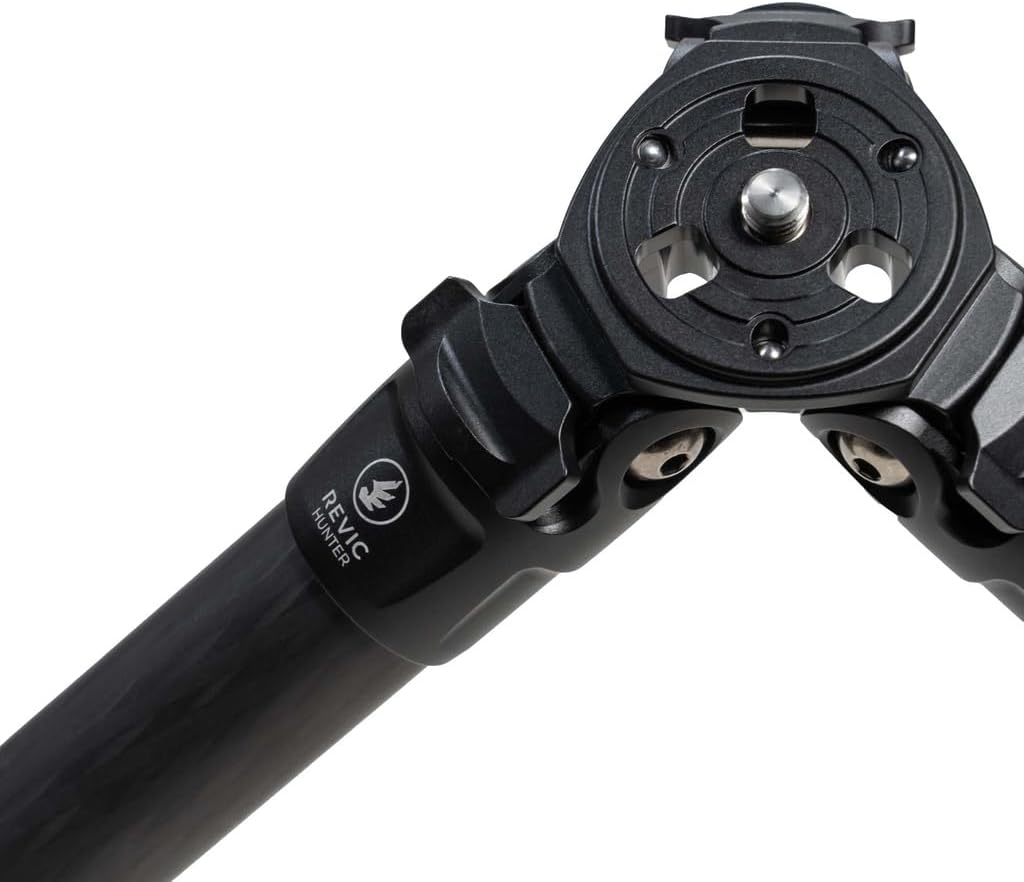 Revic Hunter Carbon Fiber Tripod, 5-Section, 62" Max Height, 1.26" Tube Diameter, Interchangeable Feet (PD-G2056)