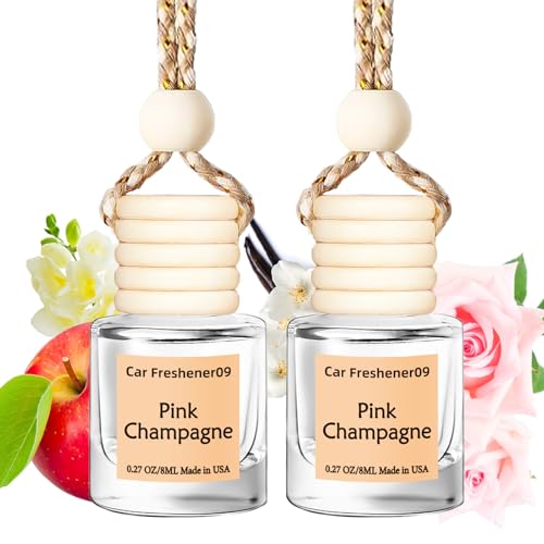 Image of Hanging Car Air Freshener, Long Lasting Scent, Cute Air Fresheners for Women, 2 Pack Non-Toxic Essential Oil Diffuser, Made in USA