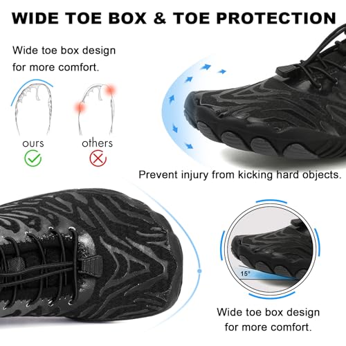 Image of Hike Barefoot Shoes for Women Men Non-Slip Breathable Walking Shoes Wide Toe Box Comfortable Athletic Footwear