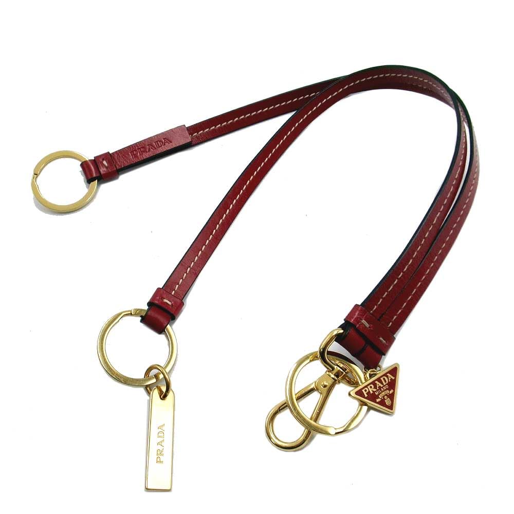 Amazon | [Prada] [プラダ] キーホルダー レザー キーホルダーチャーム