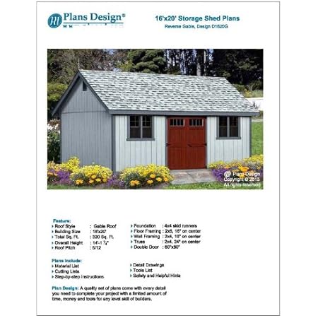8x16 storage shed plan