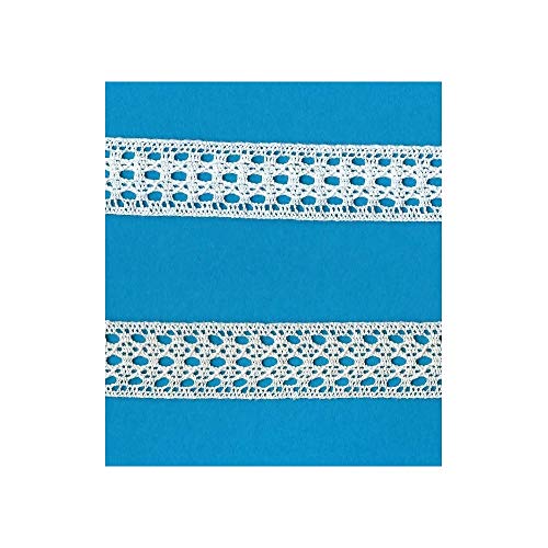  Merletto Cotone Pizzo Tombolo Altezza Cm.2 Mt.10 Art.1493, BIANCO