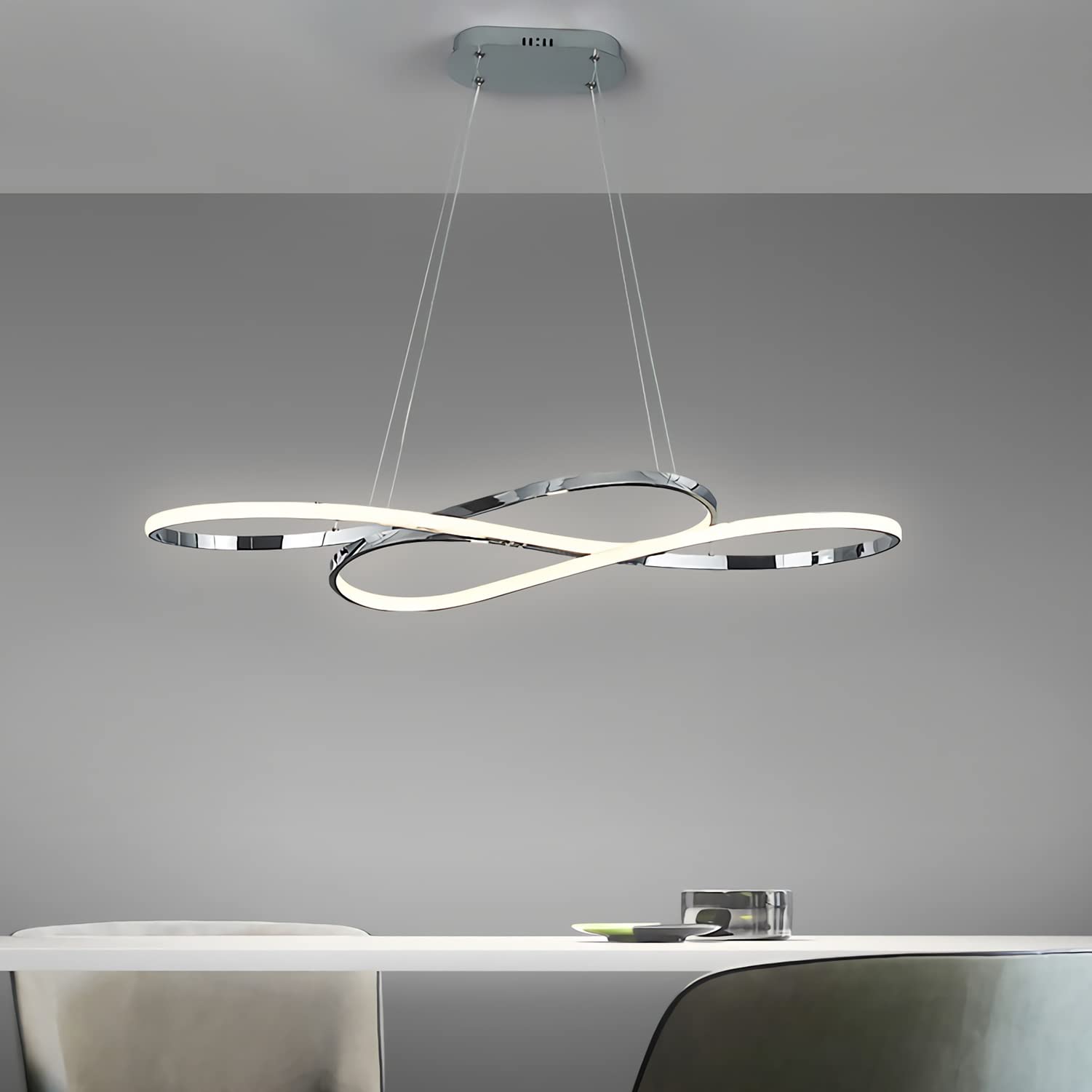 Lámpara Colgante LED Mesa de Comedor Lámpara Colgante Dorada/Negra Sala de Estar Regulable con Control Remoto Diseño de luz de Restaurante para Comedor Lámpara Colgante Araña Decoración Il