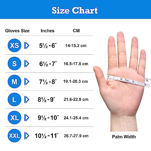Titanflex HD20B03 Nitrile Exam Gloves, Blue, 6-Mil, Large, Box Of 100, Heavy Duty Nitrile Gloves Disposable Latex Free thumb #6