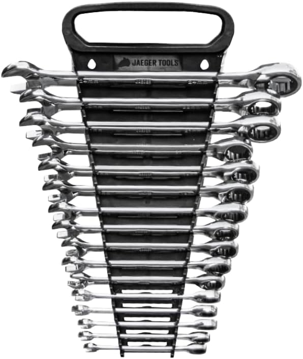 Jaeger 16pc MM/Metric TIGHTSPOT 90Tooth Ratcheting Combination Wrench