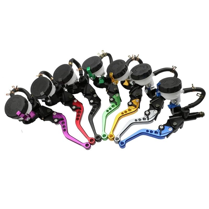 Bomba de freno y embrague universal de 22mm para manillar de motocicleta en color negro 6