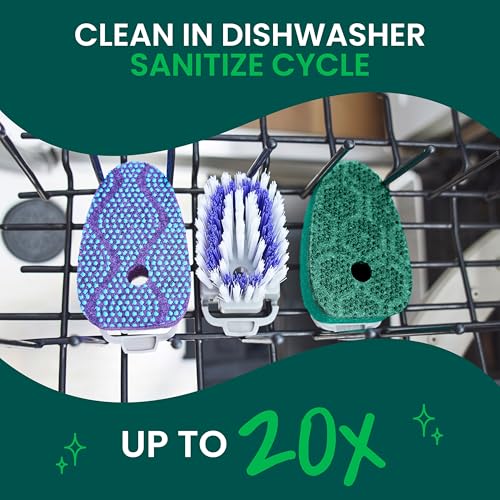 Image of Scotch-Brite Odor Resist Heavy Duty Dishwand, 1 Dish Wand, Handles Tough Messes on Non-Coated Cookware, Oven Racks, Grills and More, Fits all Scotch Brite Refills