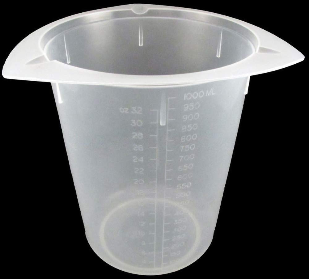 10 x 1000ml Tri-Pour Polypropylene Tri-Pour Beaker No Spill Pour Design