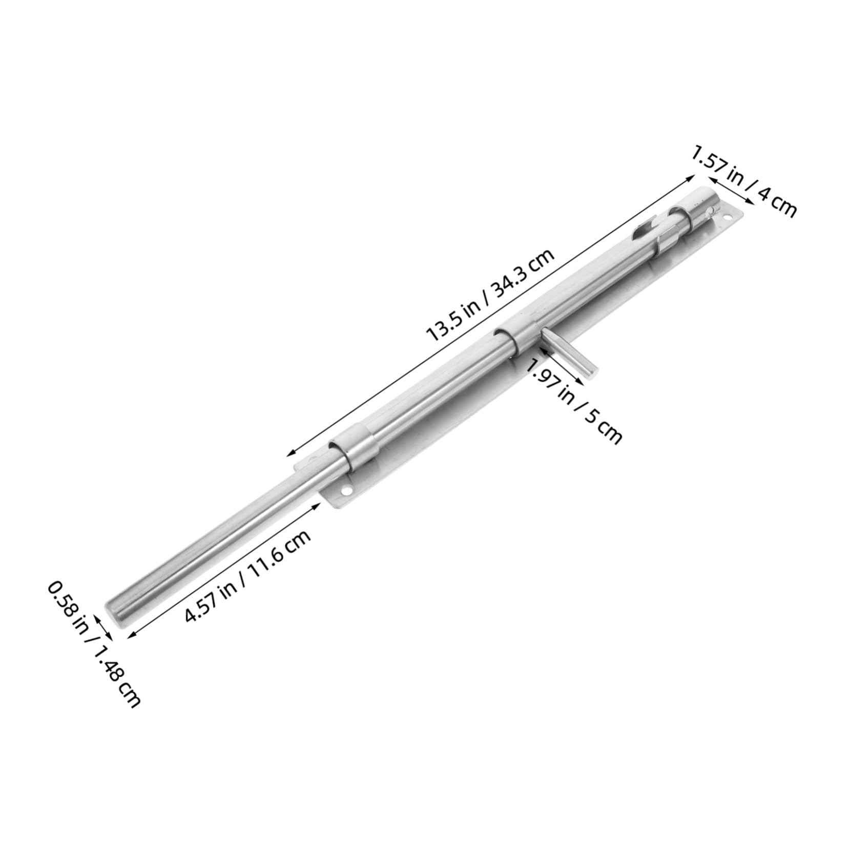 Toddmomy Bullone Scorrevole in Acciaio Inossidabile Spesso per Porte e Cancelli Blocco Sicurezza Destro Sinistro Antiruggine per Porte Interne ed Esterne Serratura Scorrevole Resistente