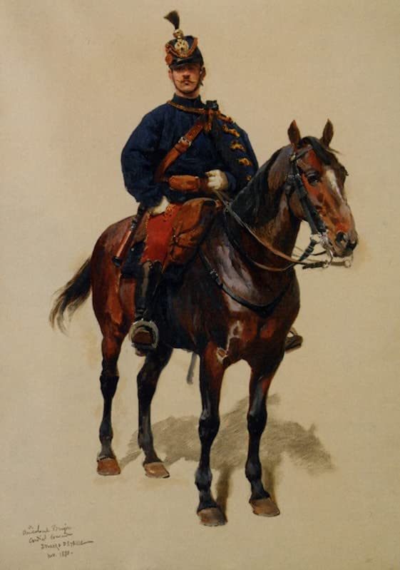 Un soldat de la cavalerie Detaille tableau grand format pour habiller un mur vide
