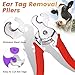 100 Pieces Blank Cow Ear Tags with Animal Ear Tag Applicator and Tag Remover Pliers TPU Precision Livestock Ear Tags Animal Identification for Cattle Cow Pig Goat Horse（Purple）