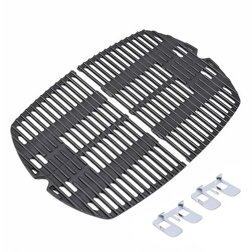LUMOHAUS 38,9 x 54,6cm Gusseisen Grillrost für Weber Q200 Q220 Q260 Q2000 Q2200 Q2400 Serie Gas Grill, Grillrost Zubehör für Weber 7645 7583 65811 69935,2 Stück