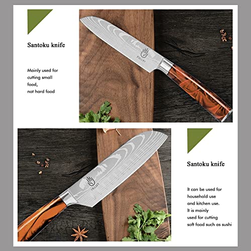 Knife Set,FULLHI 14pcs Japanese Knife Set, Multiple Colour Premium