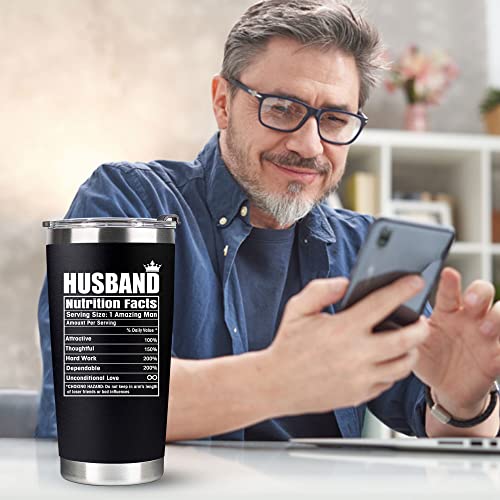 Father's Day Gifts For Husband From Wife - Men Gifts, Husband Gifts From Wife - Him, Men. Husband Birthday Gifts - Anniversary, Birthday Gifts For Husband, Him, Funny Gifts For Him, Tumbler 20Oz #TOP5