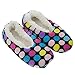 4pk Women's Warm & Cozy Feet Fuzzy Slippers Non-Slip Lined Socks Booties Indoor, S/M (4-6), Multicolor