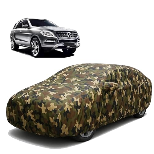 Image of Sulfar 100% Waterproof Car Body Cover Compatible with Mirror for Mercedes Benz ML250 with Long Lasting Durable Material (Triple Stitched, Full Bottom Elastic, Camouflage Army)