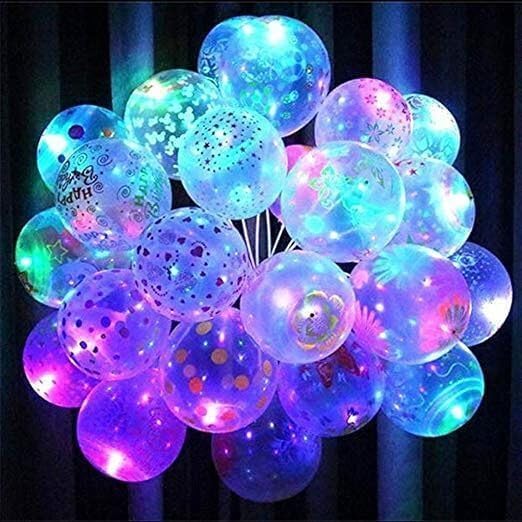 PARTY MIDLINKERZ LED Balloon with Colour Changing Luminous Flashing Light, Multicolour, Pack of 10-image-10
