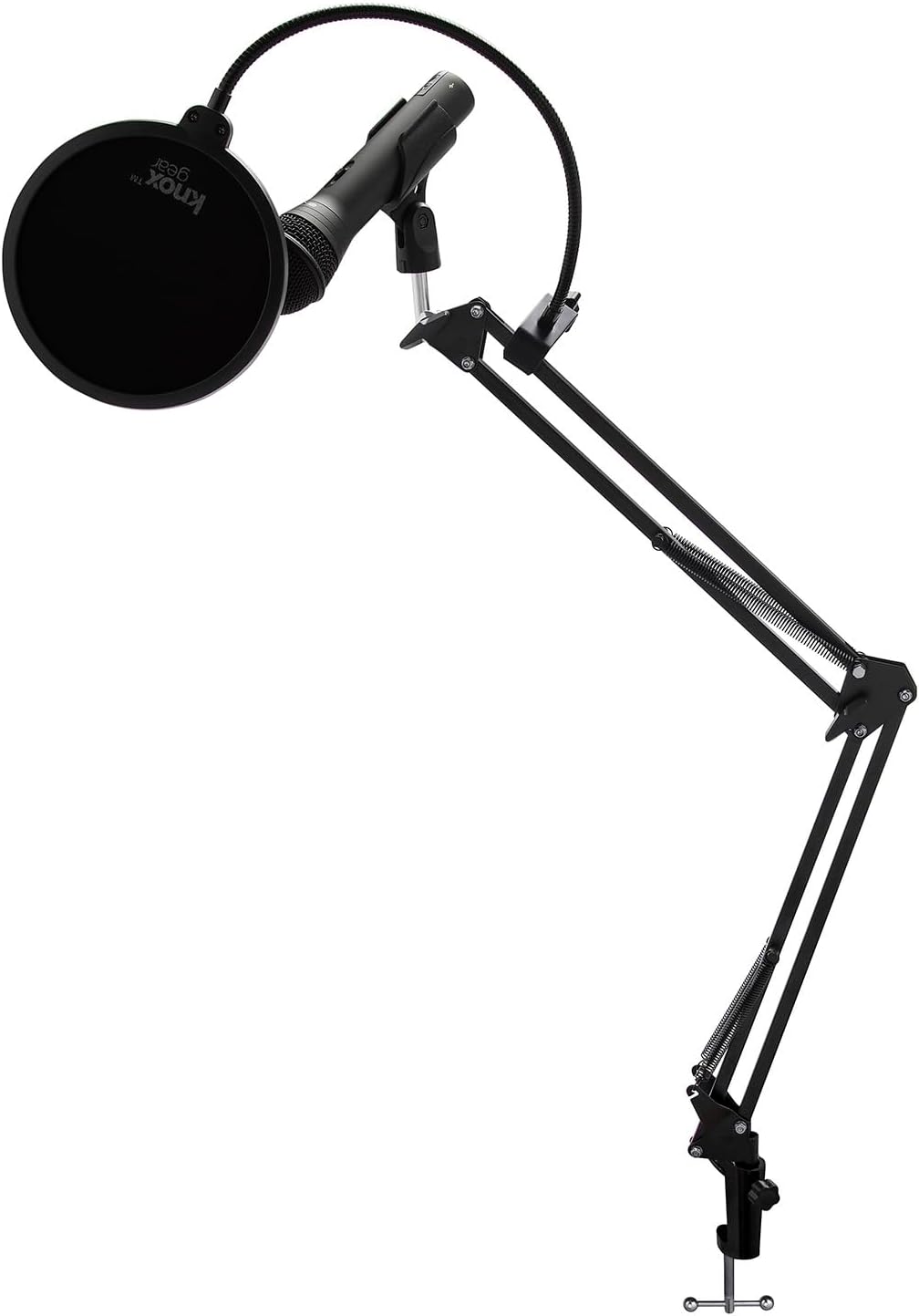 SAMSON Q2U Black Handheld Dynamic USB Microphone with Knox Boom Arm and Pop Filter