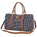 BAOSHA HB-25 Cute Lady Women Canvas Travel Bag Weekender Overnight Bag Carry-on Duffel Tote Bag (Blue Dot)