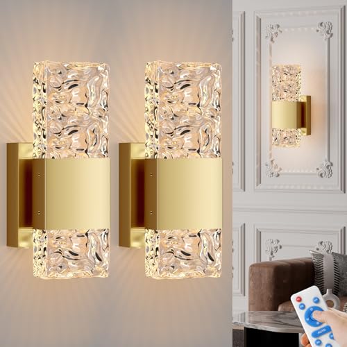 camuucci Battery Operated Wall Sconce Rechargeable Battery Powered 12000mAh Wall Light Indoor Not Hardwired Wall Lamp Fixtures for Bedroom Living Room 2Pack