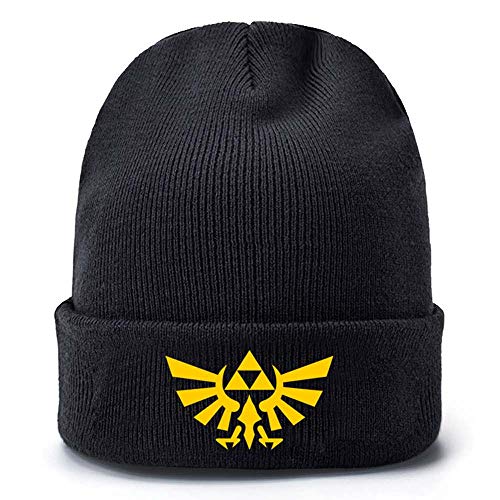 The Legend of Zelda Bonnet tricoté Zelda Hylian Shield garder au chaud bonnet en peluche unisexe Bonnet en laine (B) Cover