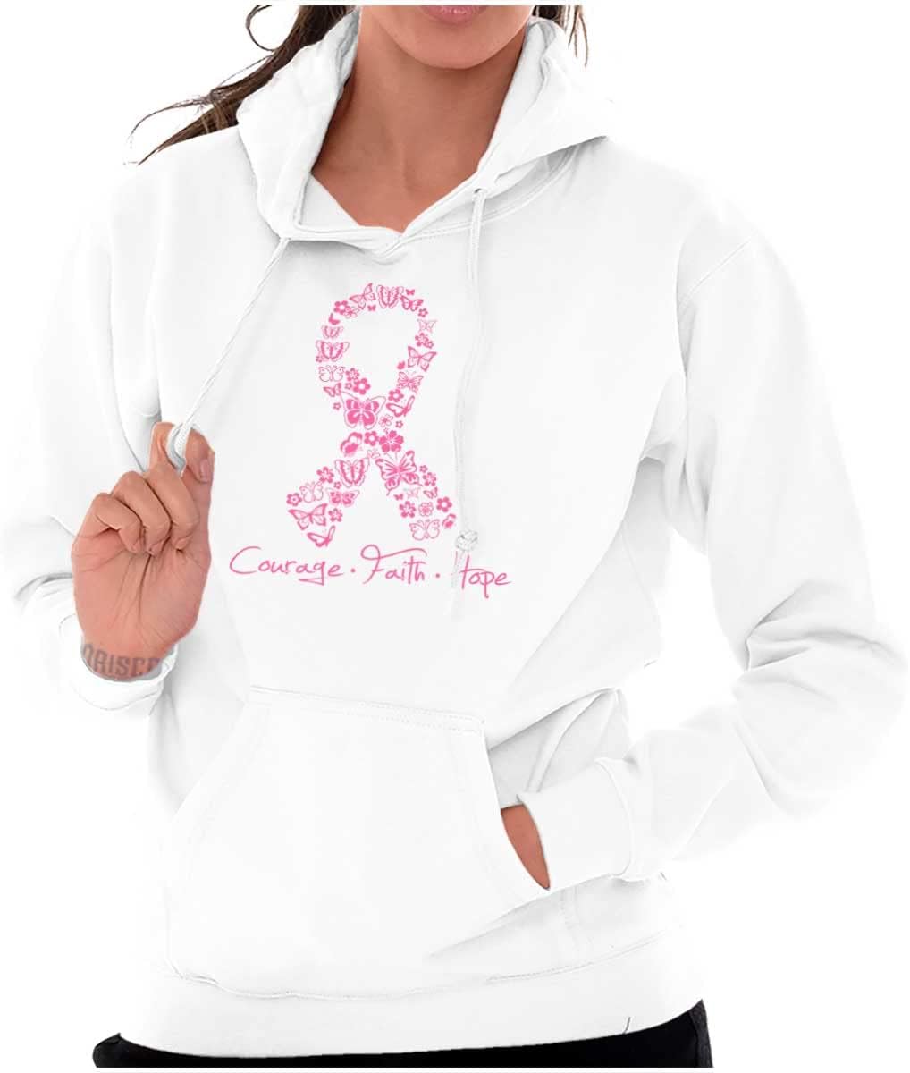 Classic Teaze Courage Faith Hope Breast Cancer Hoodie Sweatshirt Women