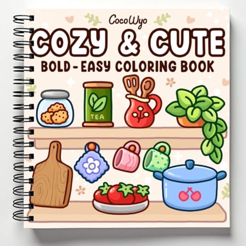 Hygge Coloring Book for Adults & Teens – Bold Easy Designs