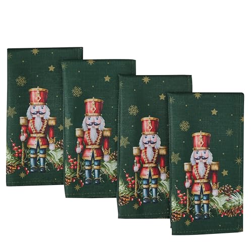 Set de 4 Servilletas de Tela Newbridge Navidad Verde miniatura 1